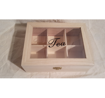 Boite à thé bois 6 cases