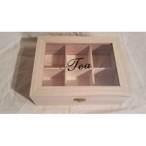 Boite à thé bois 6 cases
