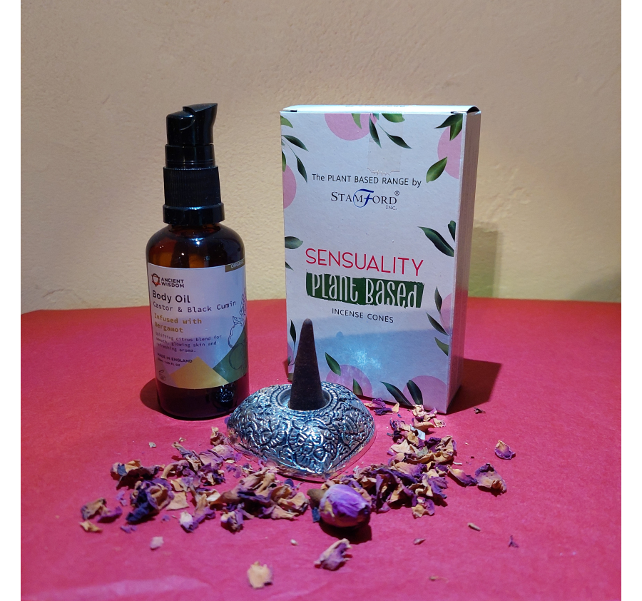 Encens + support + huile de soin